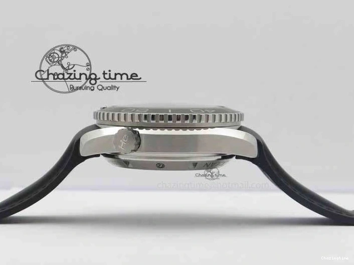 0319 Unisex Planet Ocean Master Chrono 45mm SS OM 1:1 Best Edition Black Dial On Black Rubber Strap A 8171